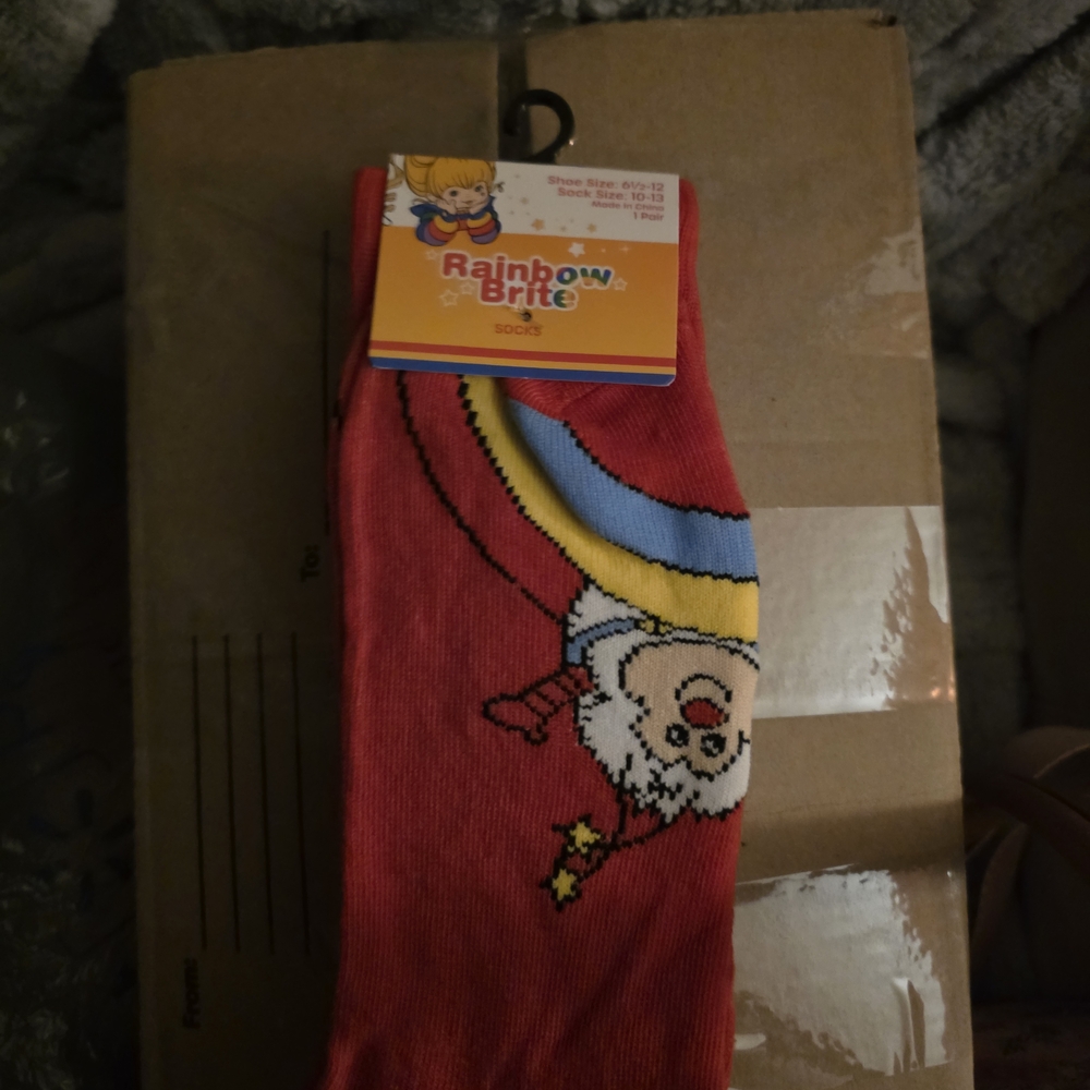 Rainbow Brite Red Socks